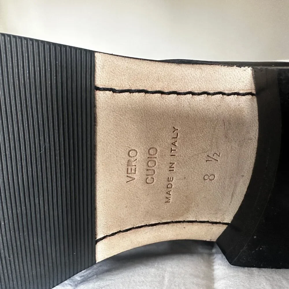 🖤 Everlane Black Leather Oxford Shoes – Size 8.5 (Made in Italy) Women's - Picture 3 of 8